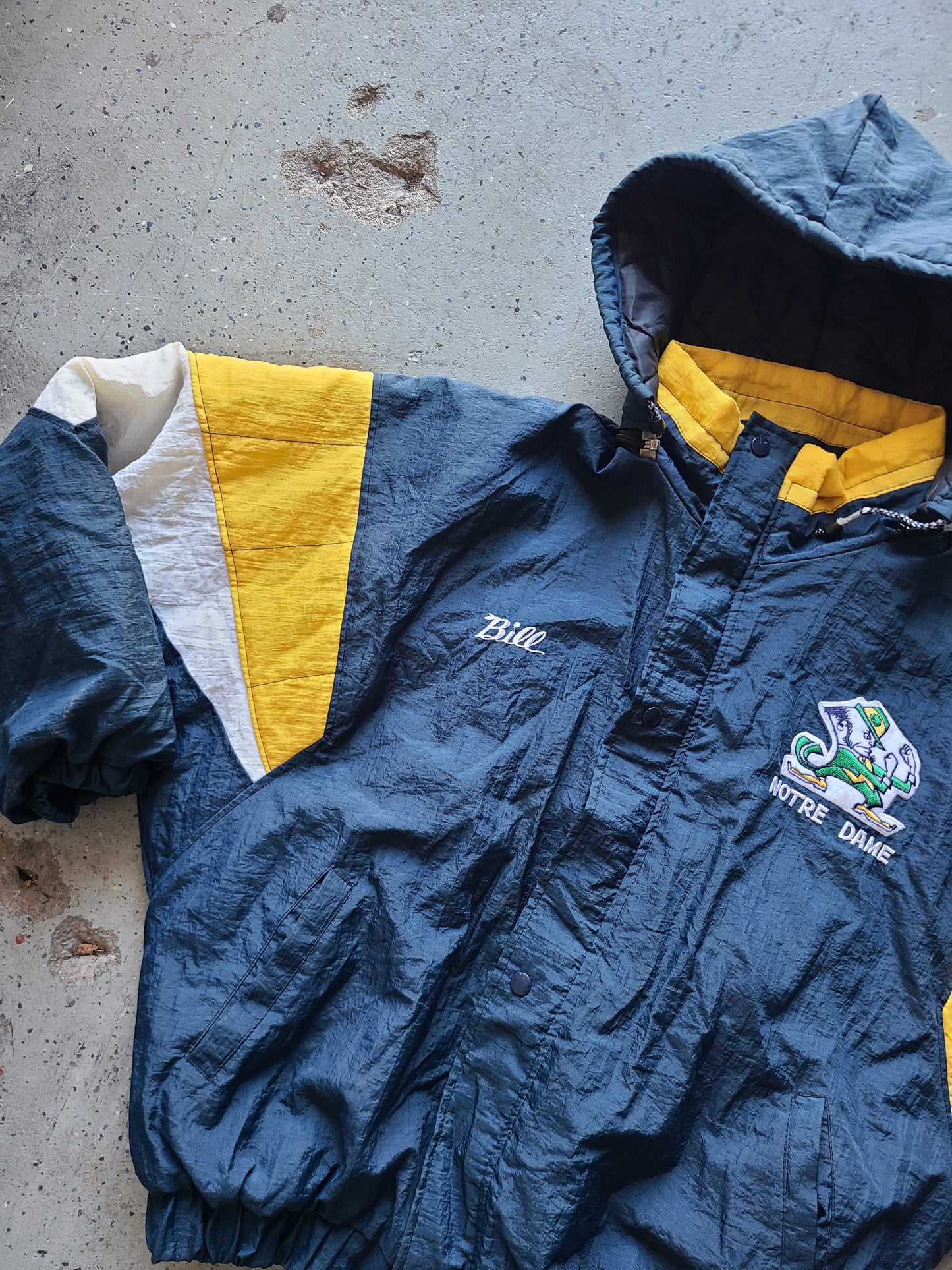 90s Starter Notre Dame Custom team coat Size XL