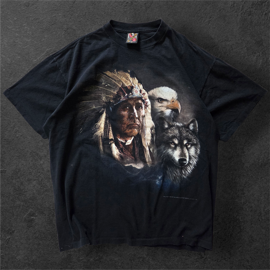 1993 3D Emblem Chief, Eagle and wolf tee
