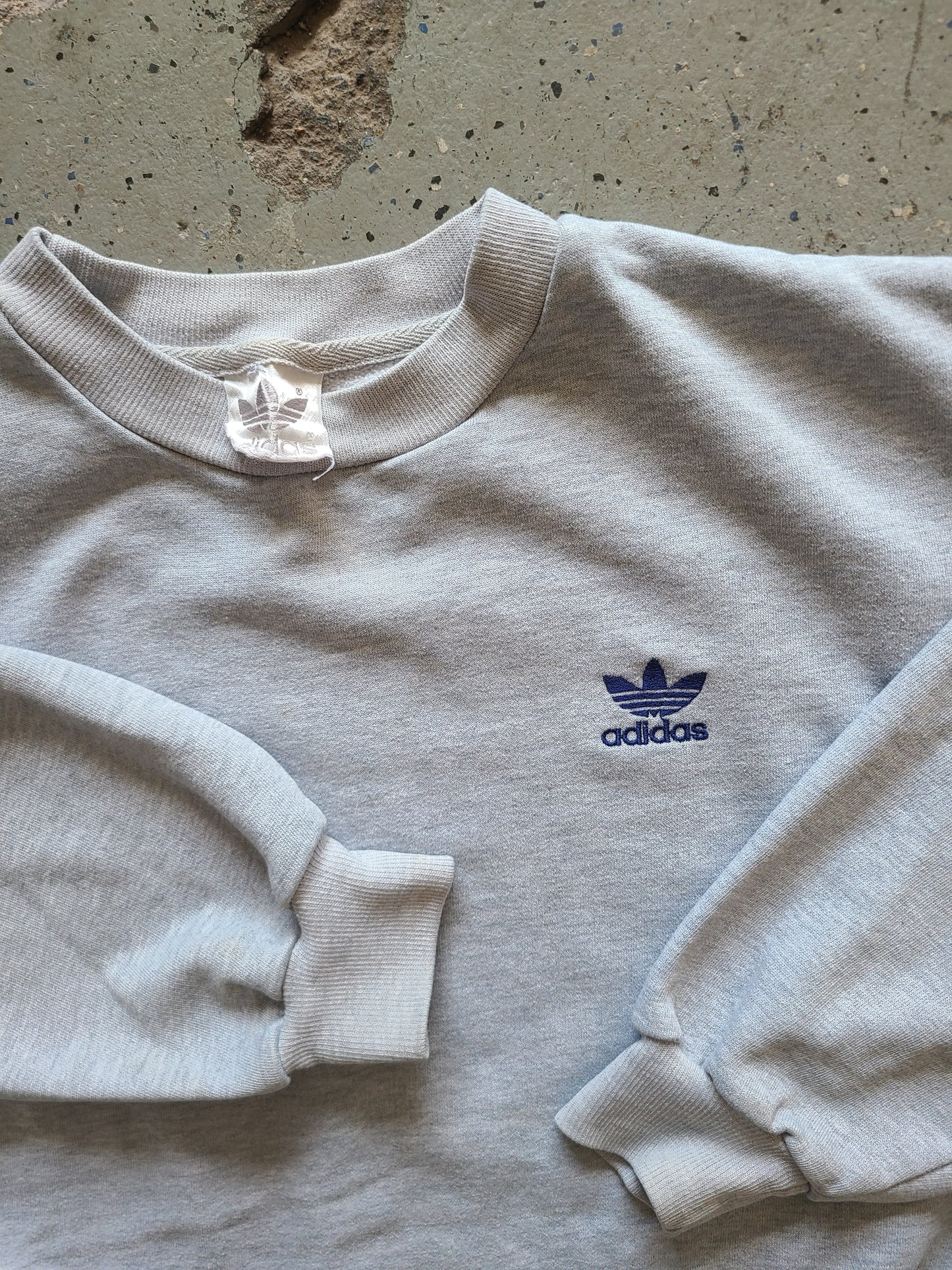 Late 80s Adidas Trefoil Blank Crewneck Size Medium