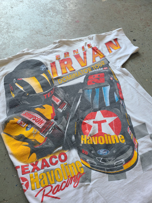 Ernie Irvan Texaco Havoline Racing pocket tshirt Size large