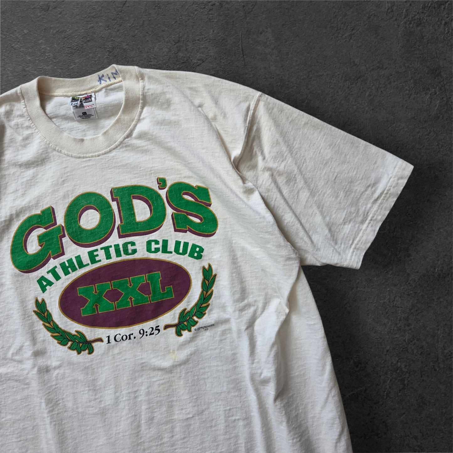 Y2k Gods Athletic Club religious tee