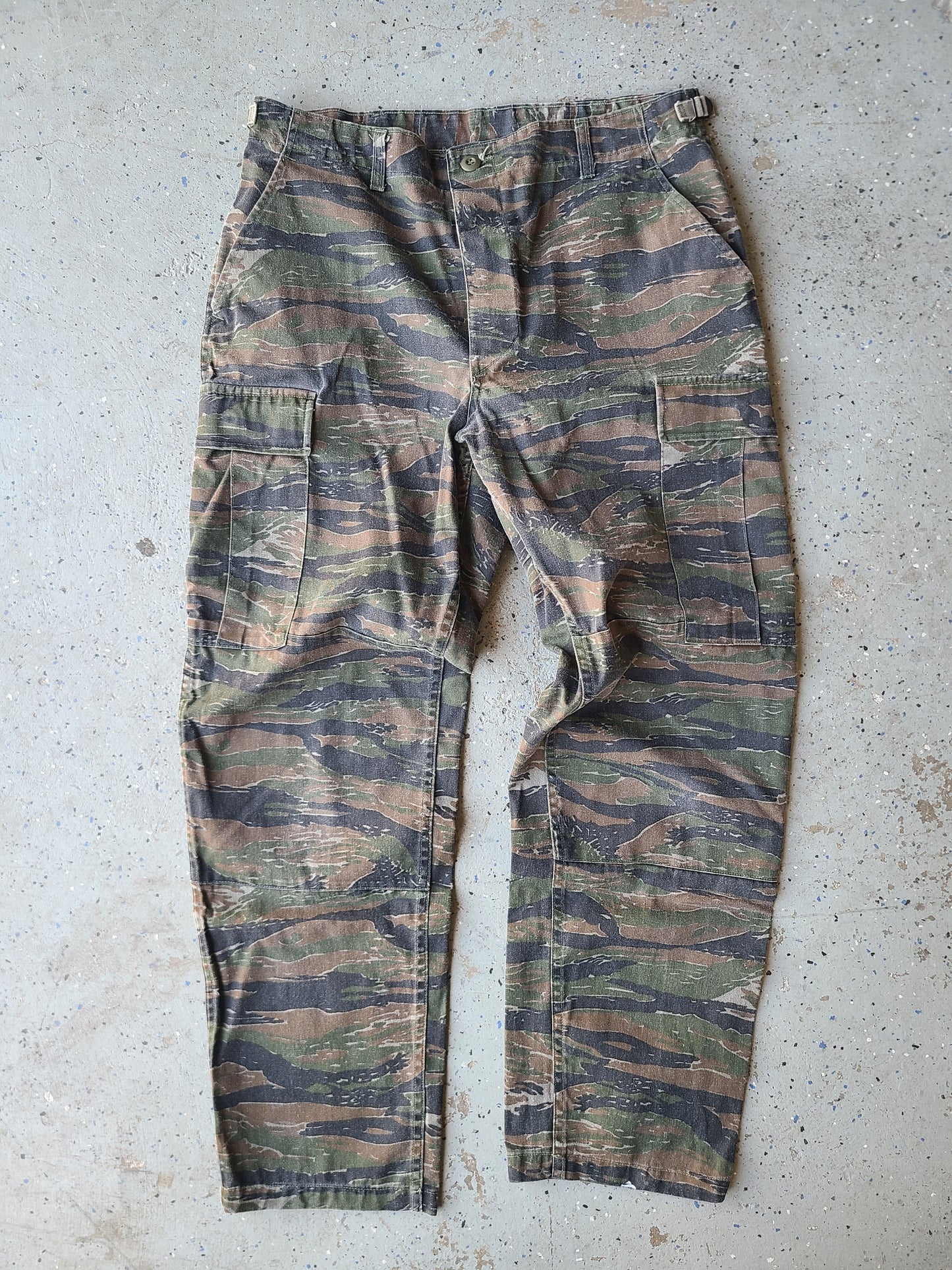 1980s NATO Tiger Stripe Camo Adjustable Combat Trousers