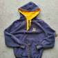 Vintage mvp Corp Pro Weave Navy Drawstring Quarter Zip Hoody Size Medium