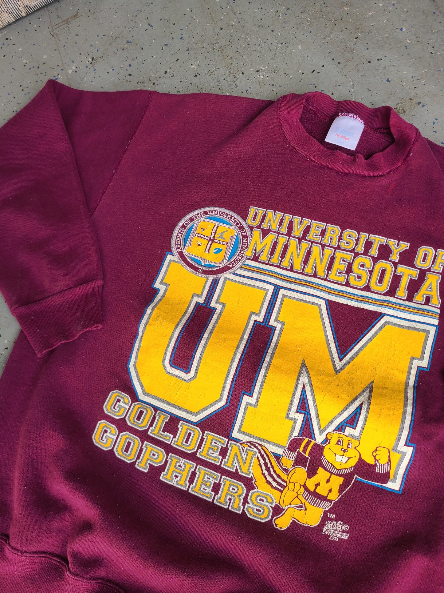 Vtg University of Minnesota Golden Gophers Crewneck Sweatshirt Size L